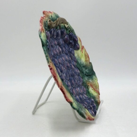 Fitz and Floyd GRAPEVINE Ironstone 10" Wall Plate Grapes Vintage - Picture 4 of 10